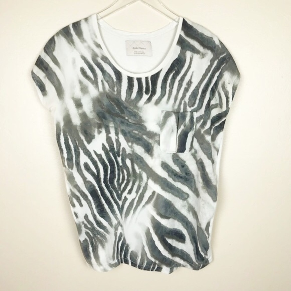 ZARA Animal Print Top Size M